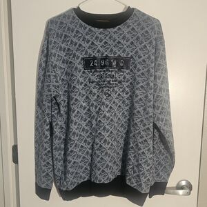 Duke Stardust patterned crewneck sweater 🖤Super unique grey + black Xl